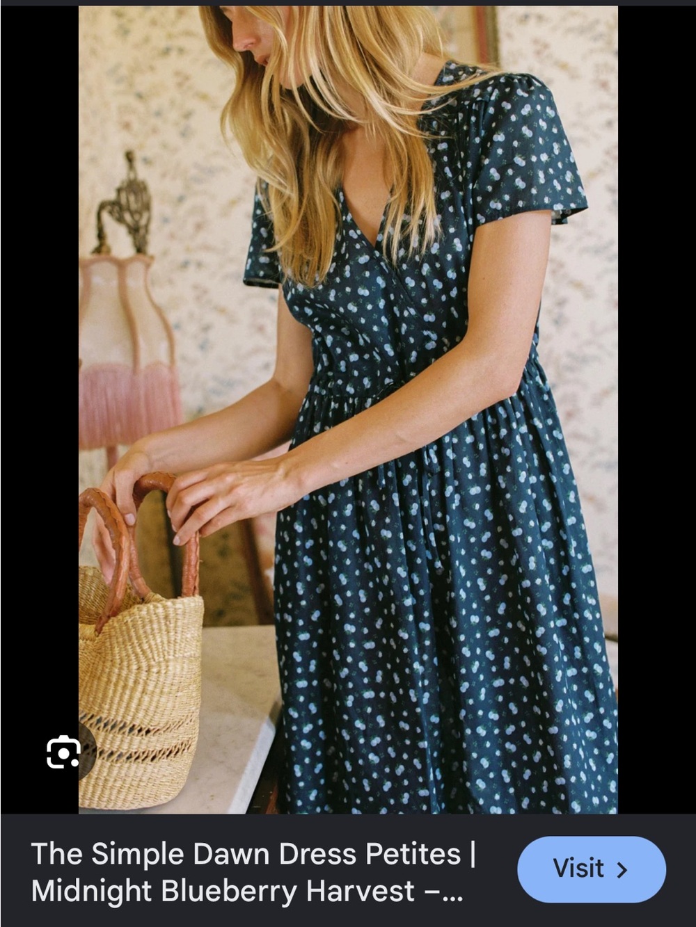 NWT Christy Dawn The Simple Dawn Dress in Midnight Blueberry Harvest - Picture 2 of 9